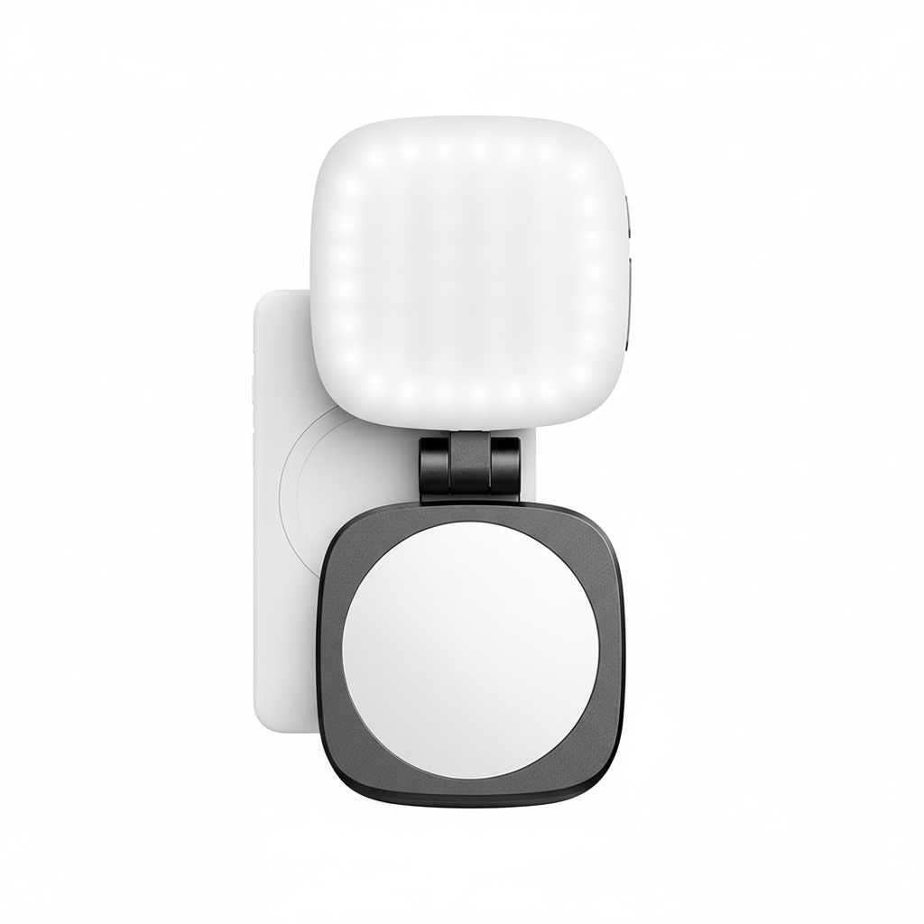 2 in 1 Magnetic Phone Selfie Light with Mirror Fill Light Led Ringlight Video Photography Accessories for Magsafe IPhone Samsung